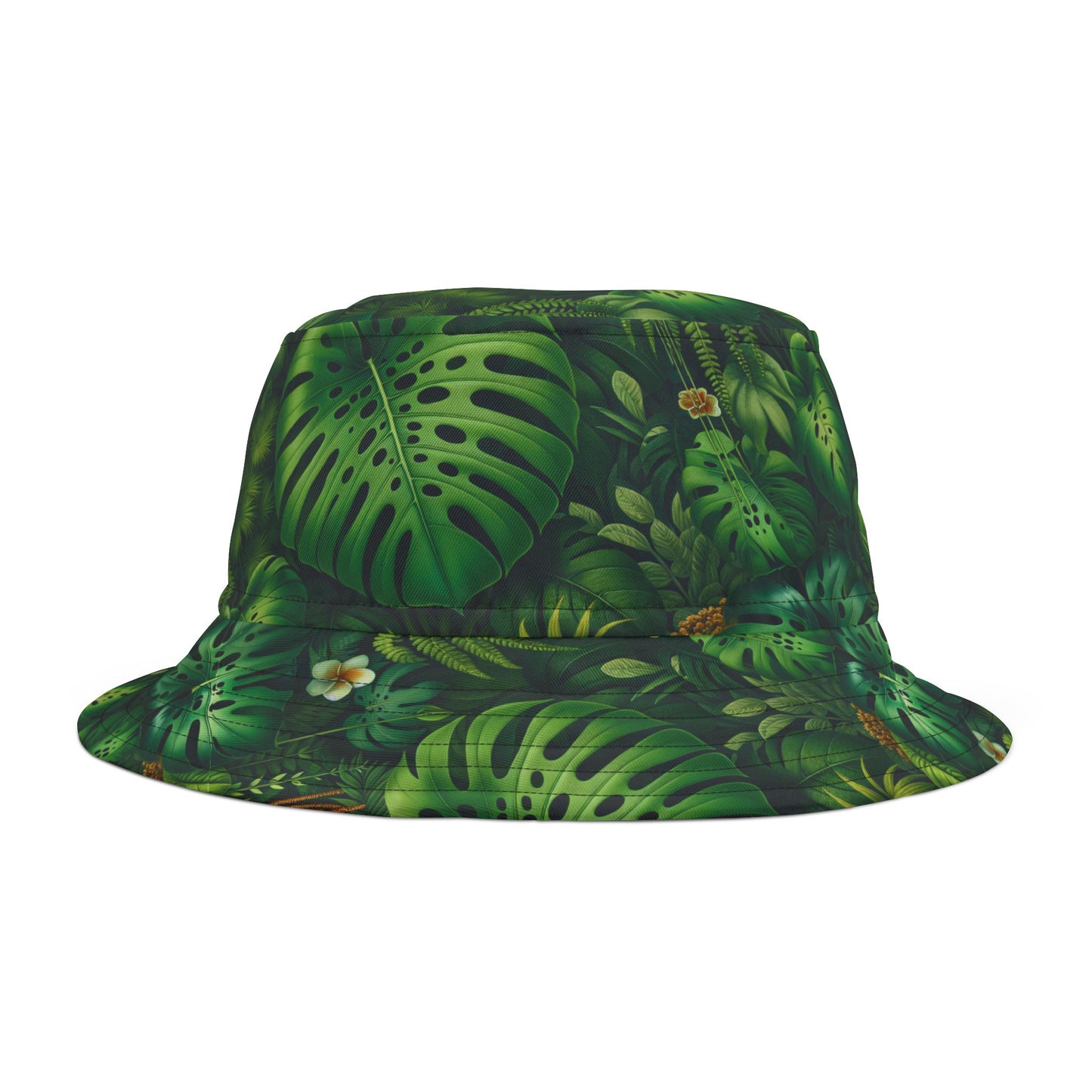 Tropical Polyester Bucket Hat, 2 Sizes - Rainforest Greenery