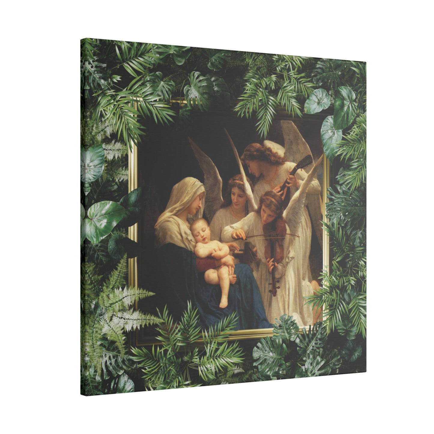 "Tropical Song of the Angels" Canvas Artwork - Religious Canvas Print / Virgin Mary