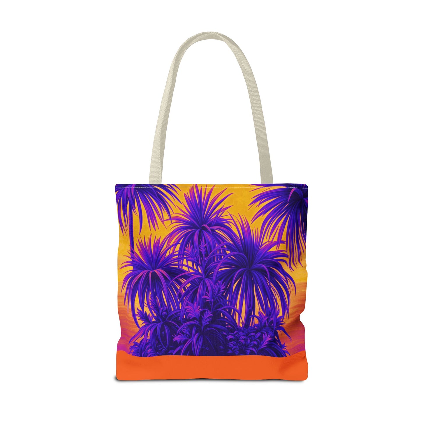 Tiny Palm Island Pop/Orange Tote Bag - 3 Sizes