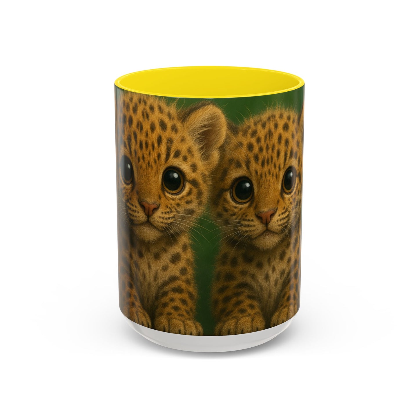 Accent Color Coffee Mug (11, 15oz), 8 Colors - Baby Jaguars