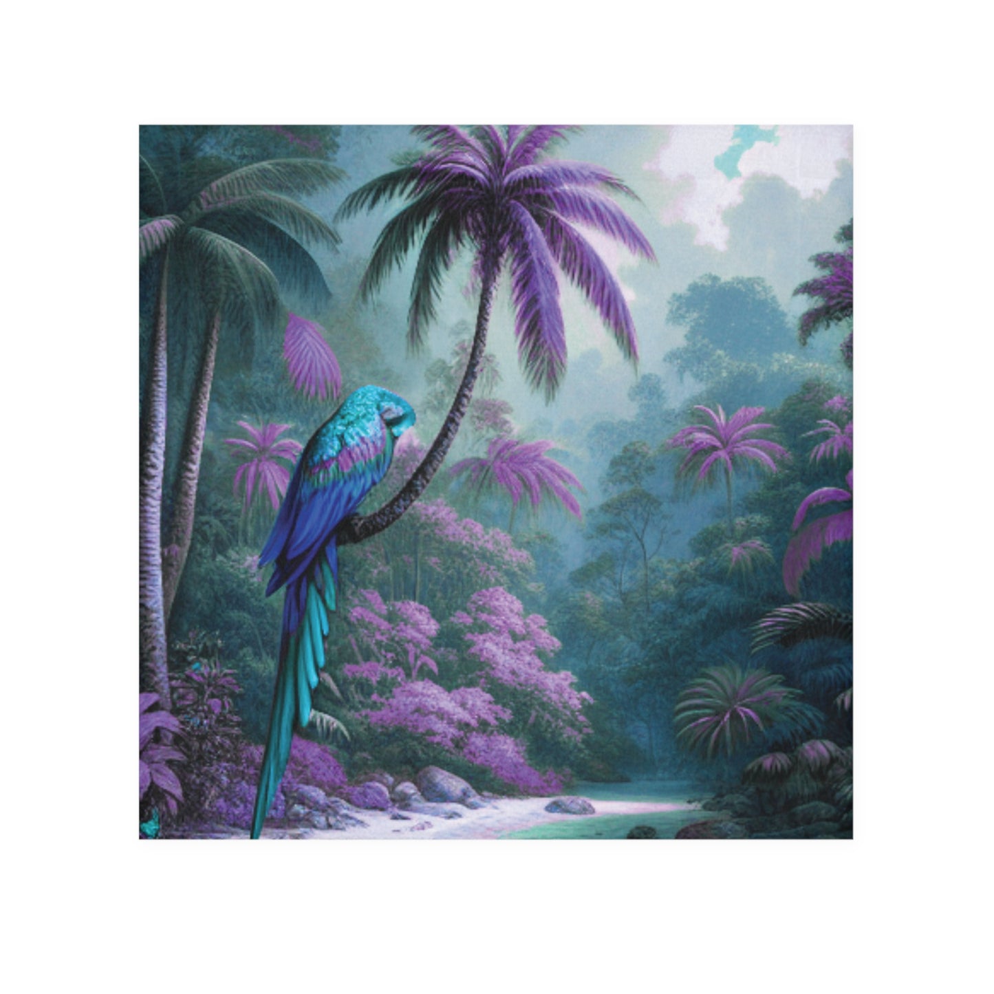 Face Towel - Sleeping Beauty Parrot/Fantasy