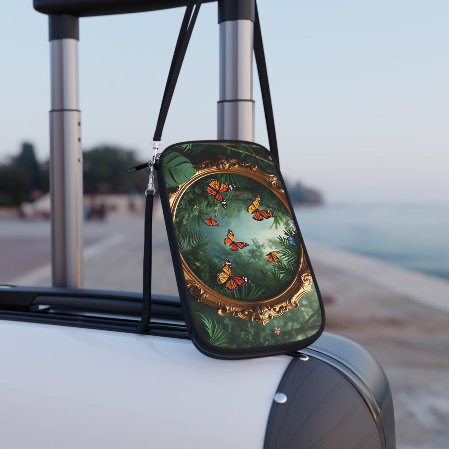 Passport Wallet – Perfect for Travelers & Adventurers / Framed Monarch Gathering