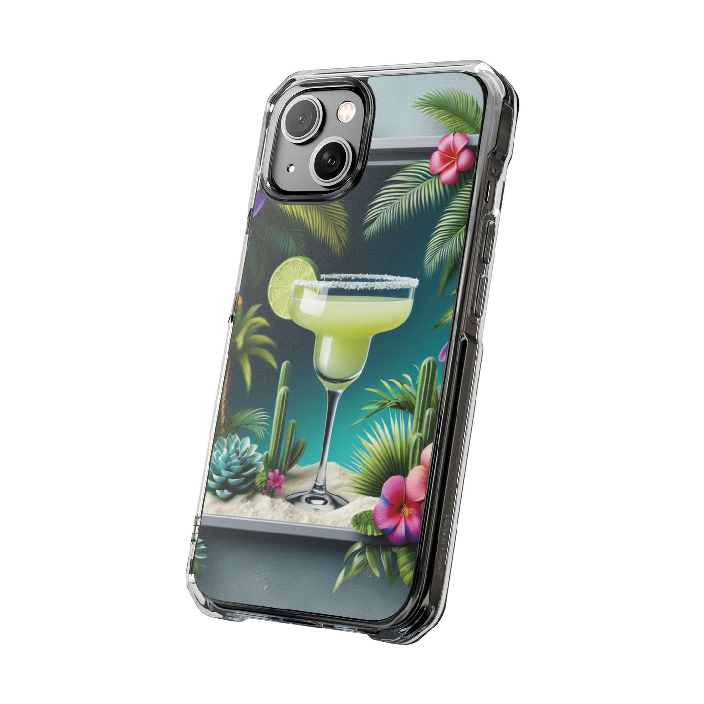 Tropical Margarita Magnetic Clear Phone Case, Many Models