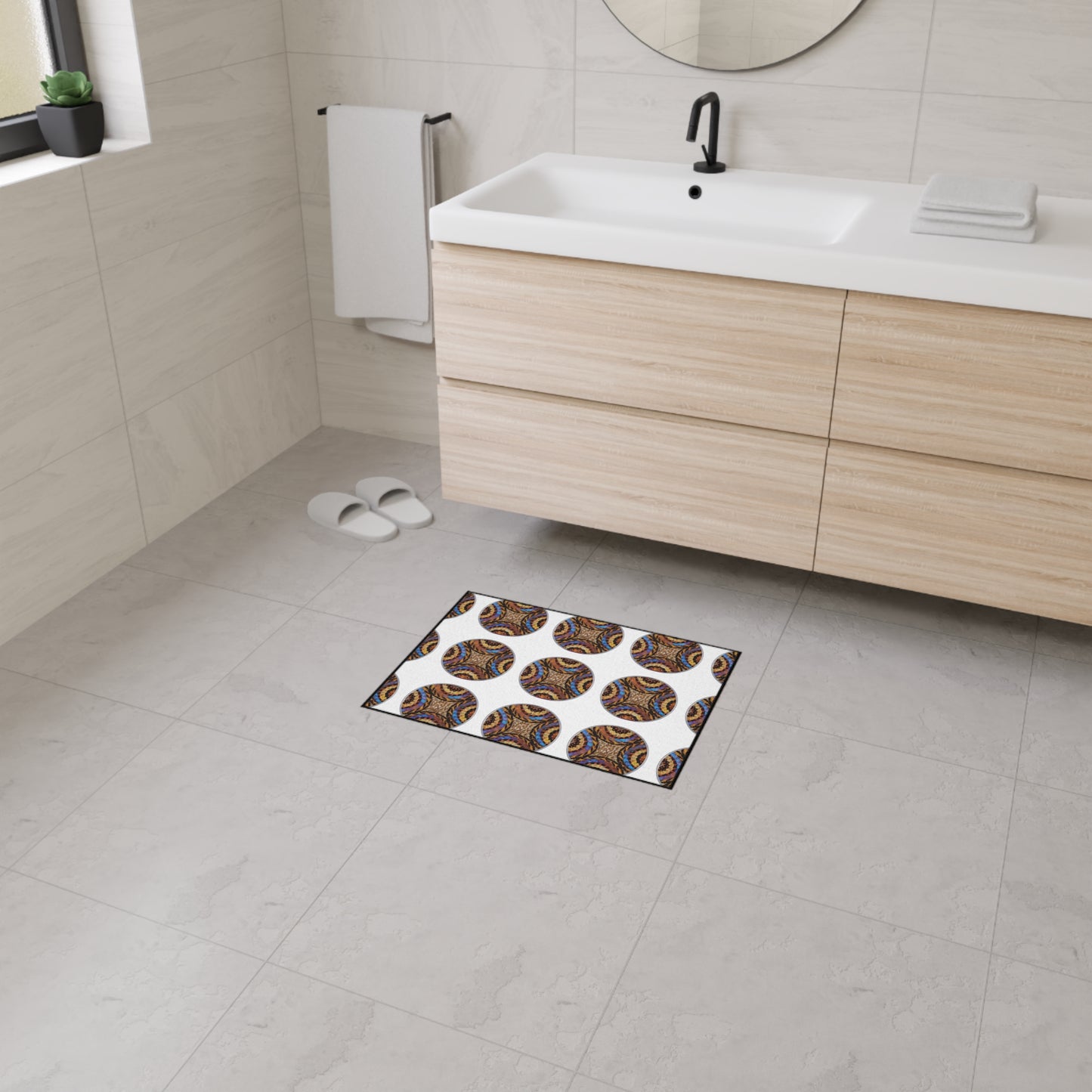 Heavy Duty Floor Mat, 5 Sizes – Tropical Area Rug for Home Décor / Real Butterfly Wing Plate #3