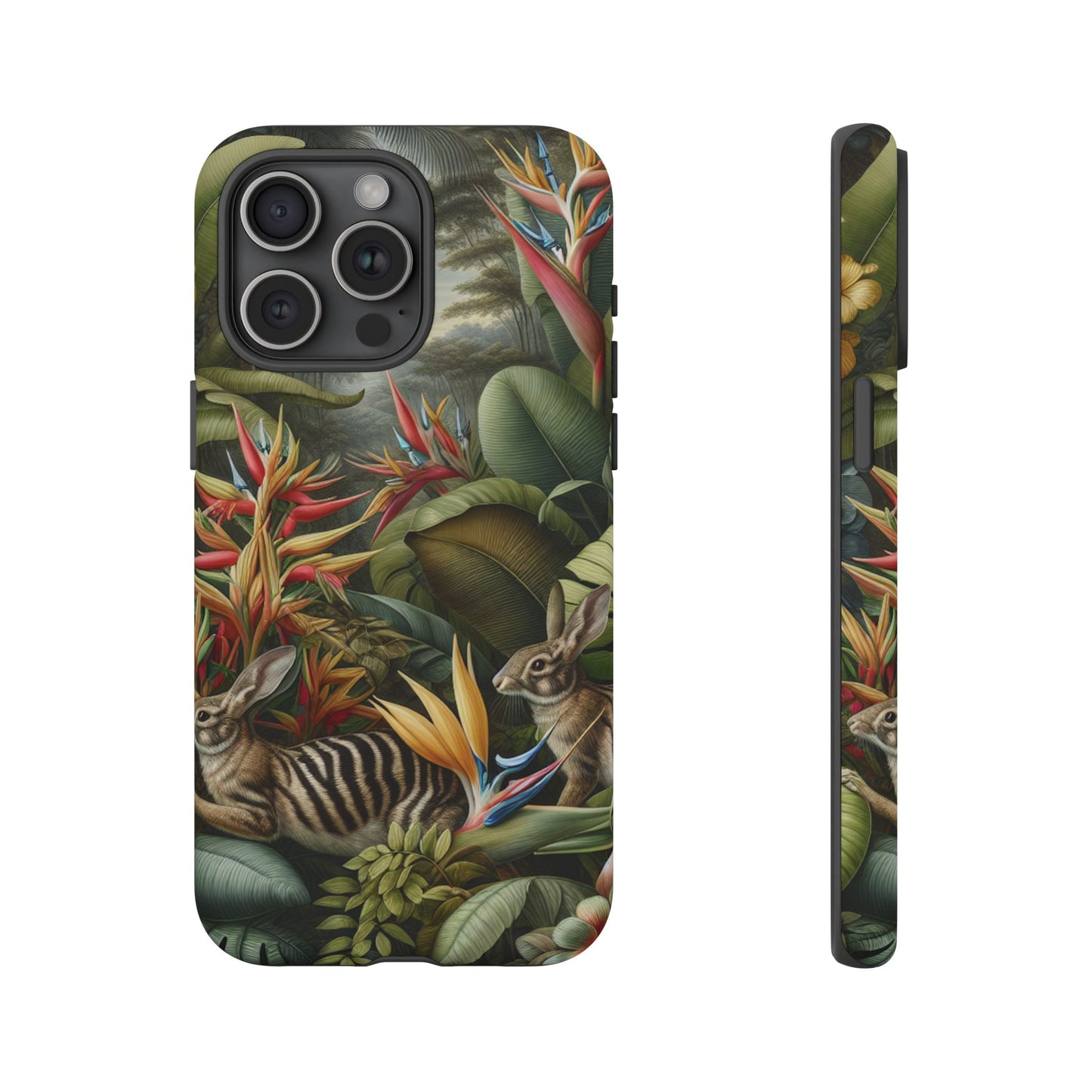 Rainforest Rabbit Outing Phone Case - Tough Cases with Summer Vibe