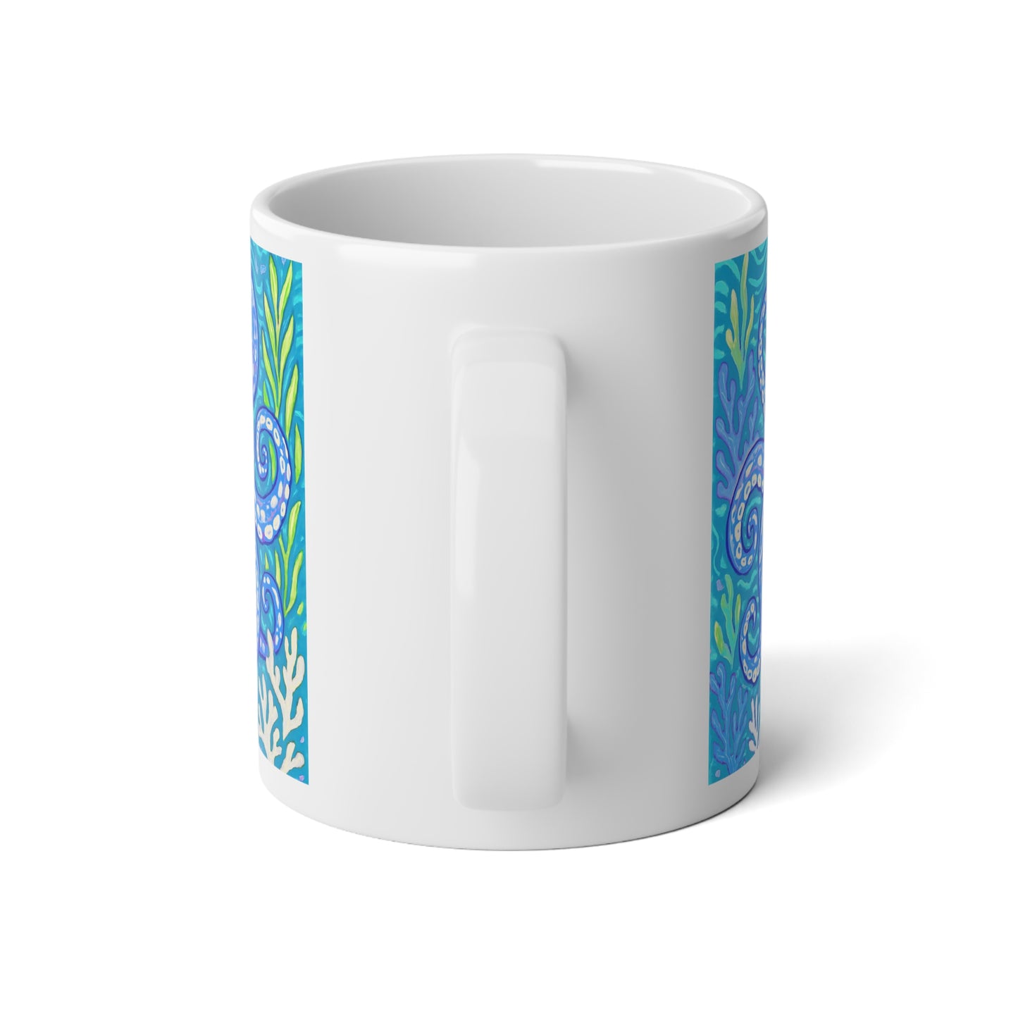 Jumbo Mug, 20oz, Octopus Kraken Joe , Blue | Tropical Coffee Cup