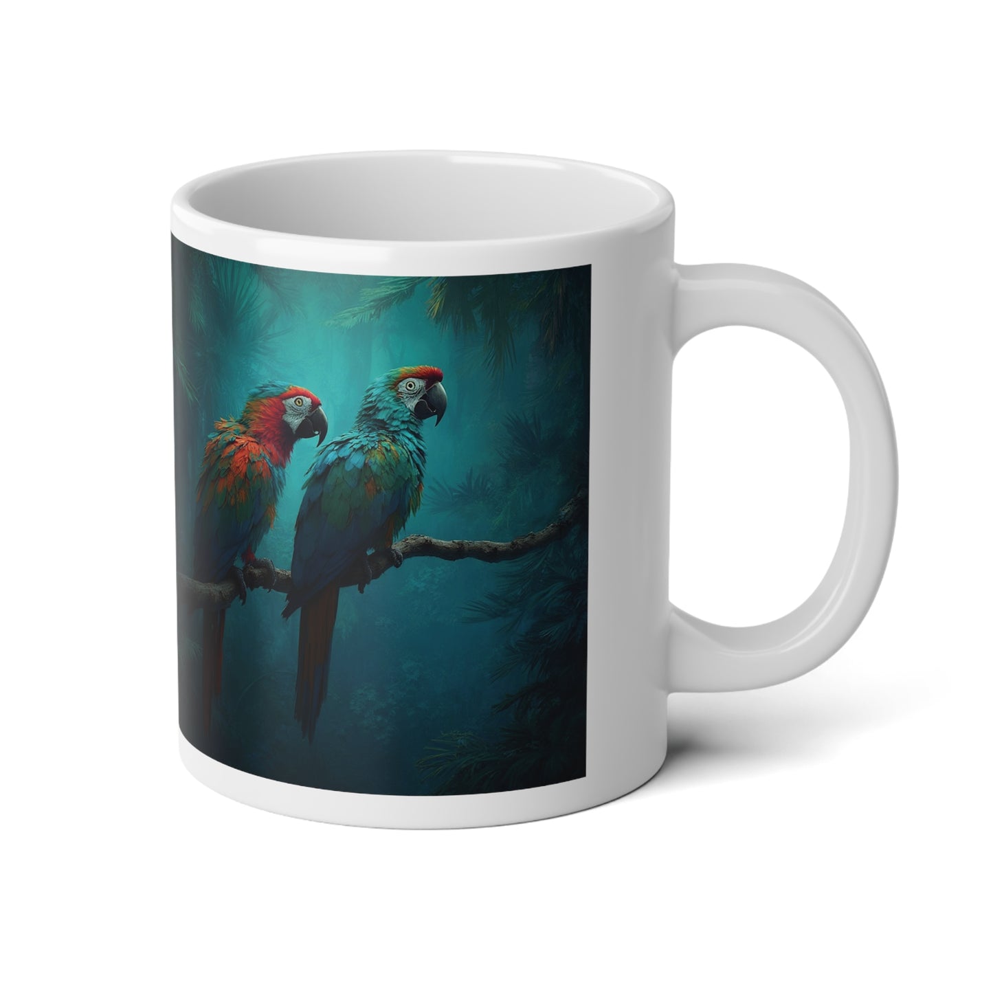 Jumbo Mug, 20oz, Parrot Friends | Tropical Coffee Cup