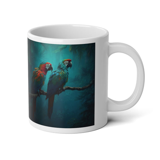 Jumbo Mug, 20oz, Parrot Friends | Tropical Coffee Cup