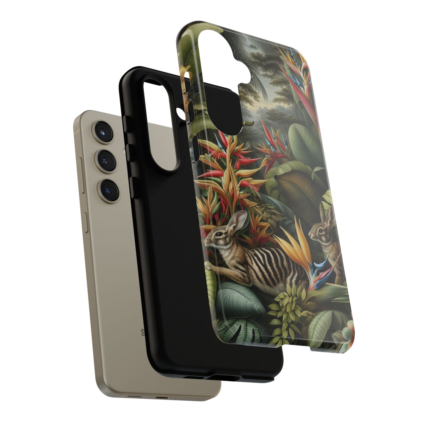 Rainforest Rabbit Outing Phone Case - Tough Cases with Summer Vibe