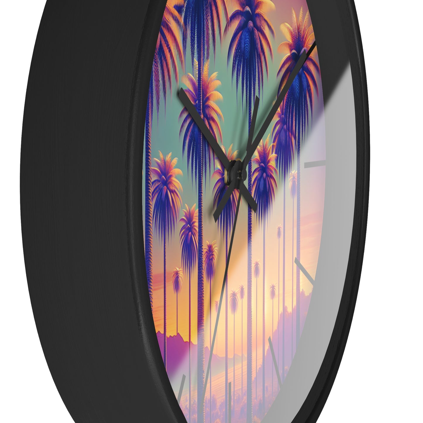 Wall Clock, Sunset Palms, Hands/Base Color Variants