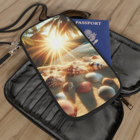 Passport Wallet – Perfect for Travelers & Adventurers / Sunrise Shell Beach