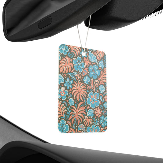 Beach Dreams/Coral Blues Car Air Freshener - Vibrant Tropical Aromatic Décor