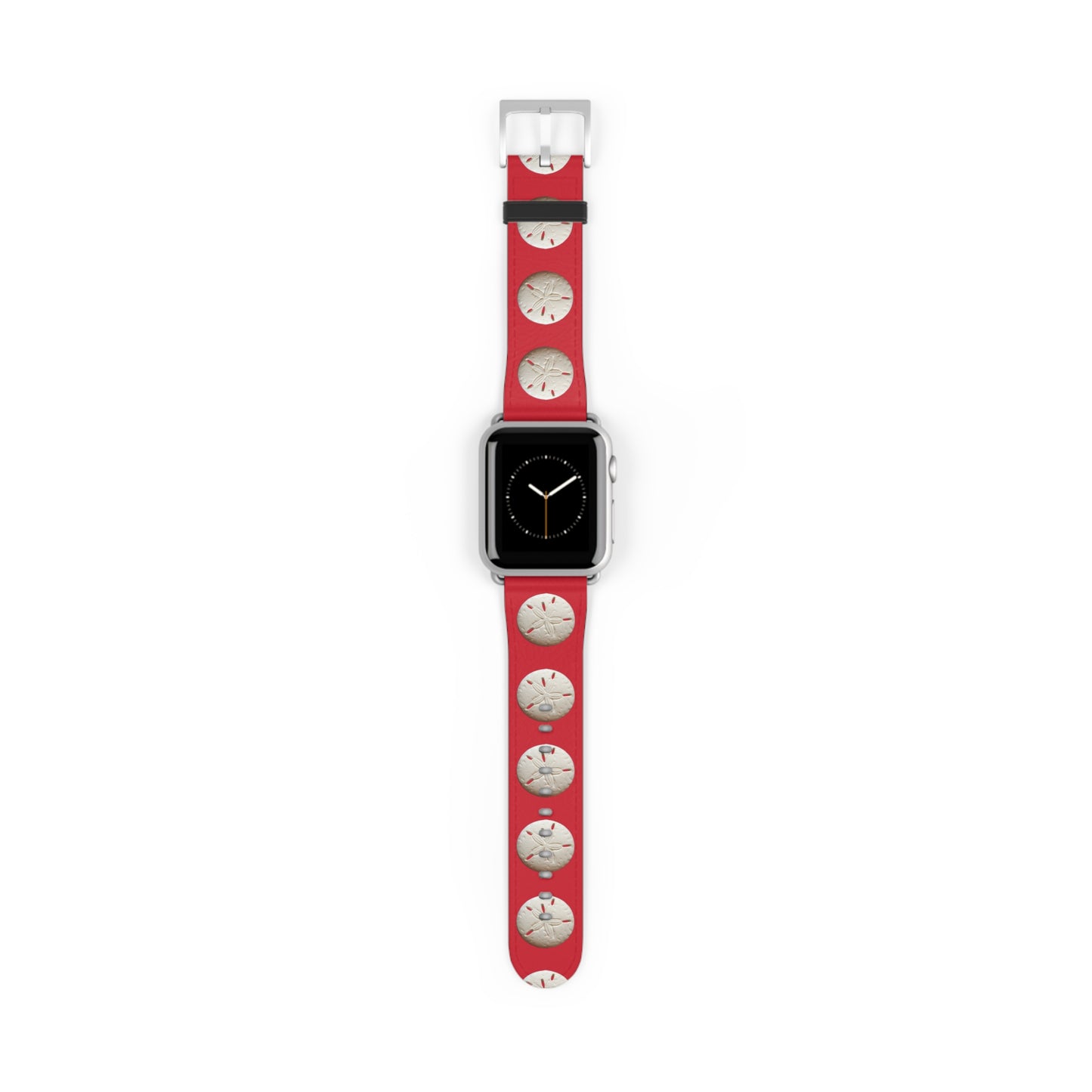 Apple Watch Band - Sand Dollar Parade, dark red