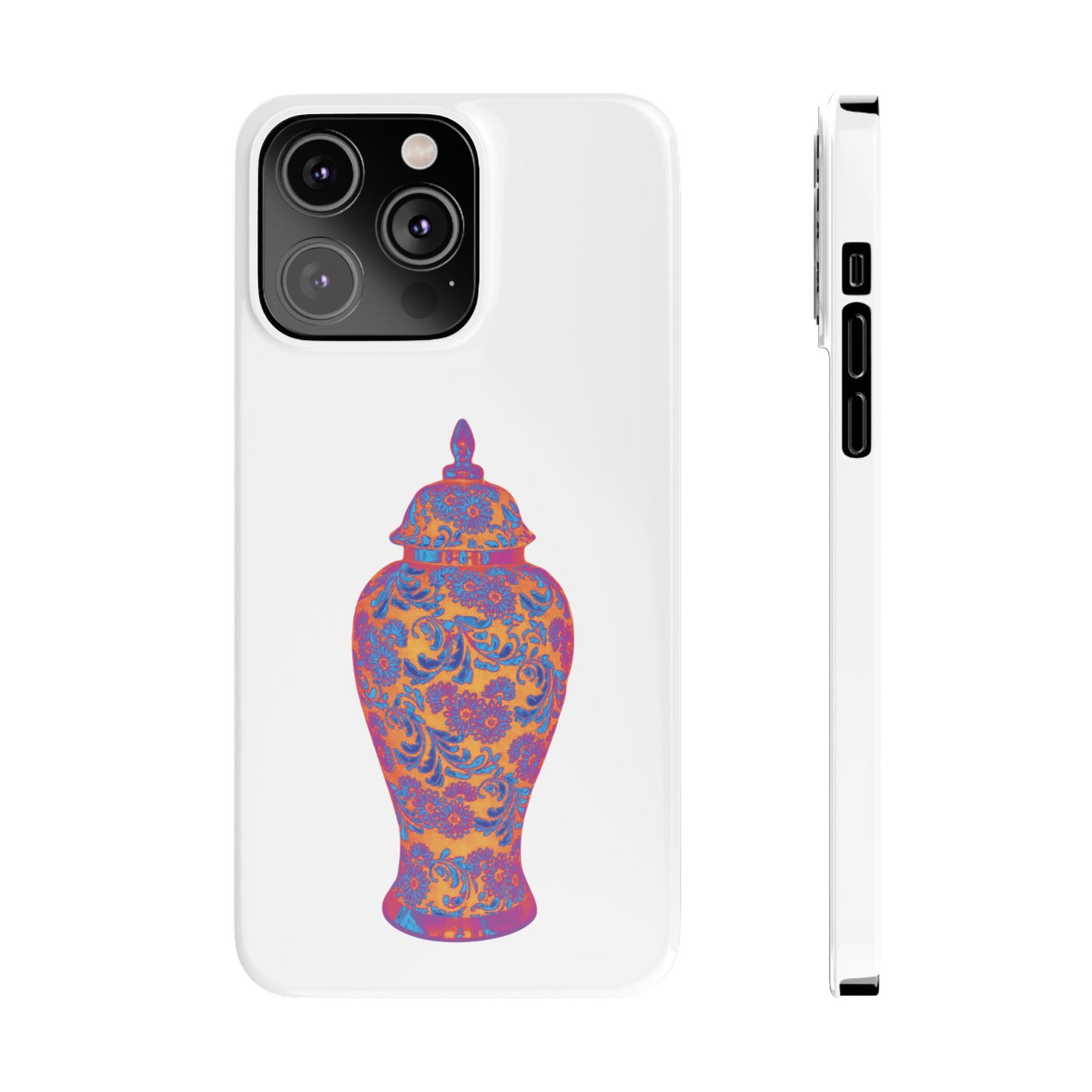 Slim Phone Cases - Heatwave Ginger Jar, white