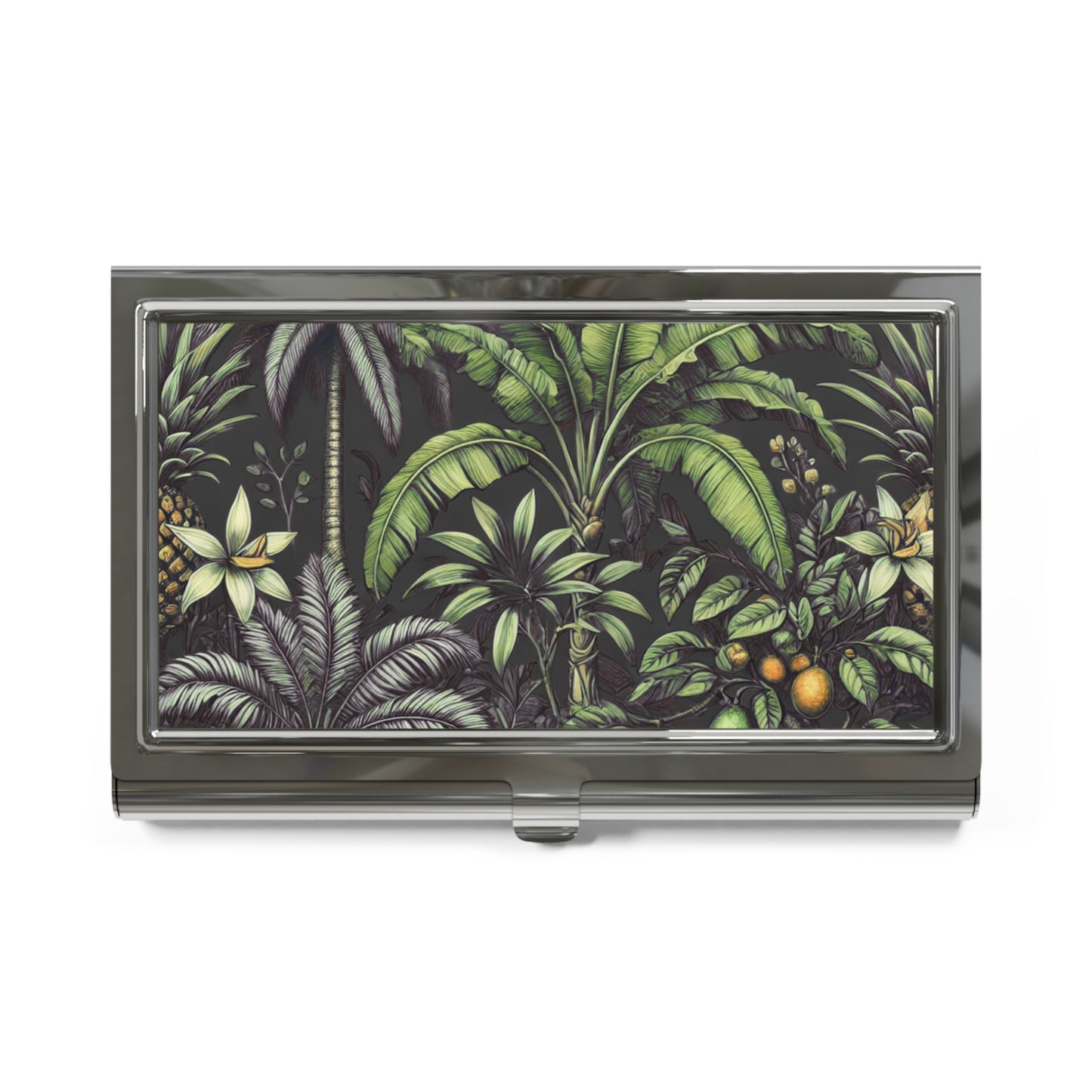 Business Card Holder/Case ~ Palms and Tropical Fruit, Back