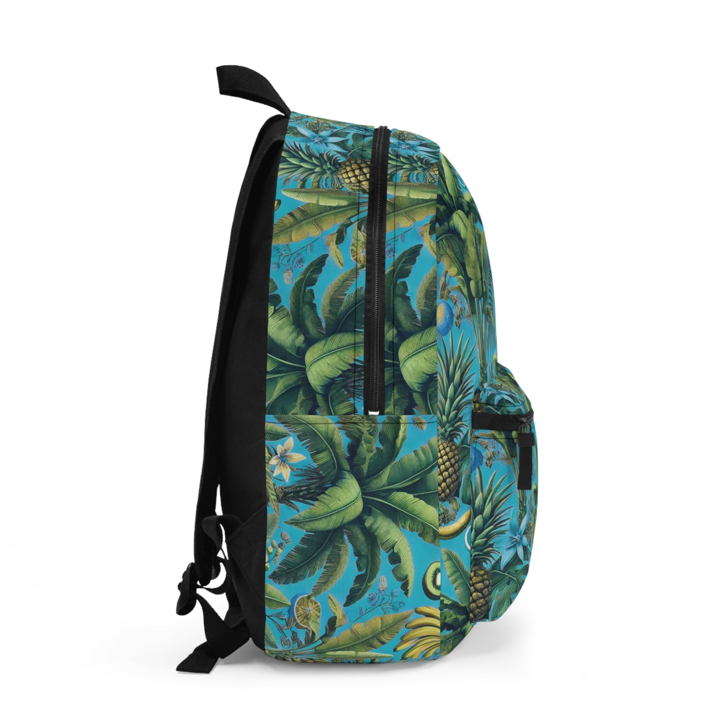 Tropical Backpack  / More Tropical Fruit, Aqua Blue