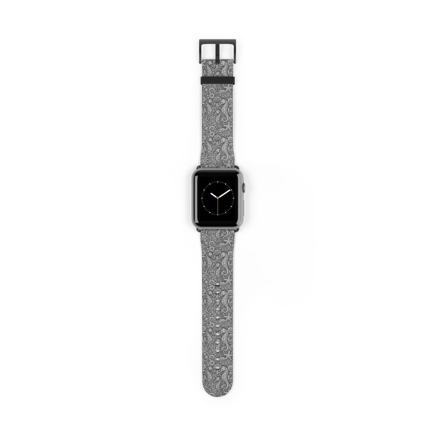Apple Watch Band - Tropical Seahorse Trio, Noir