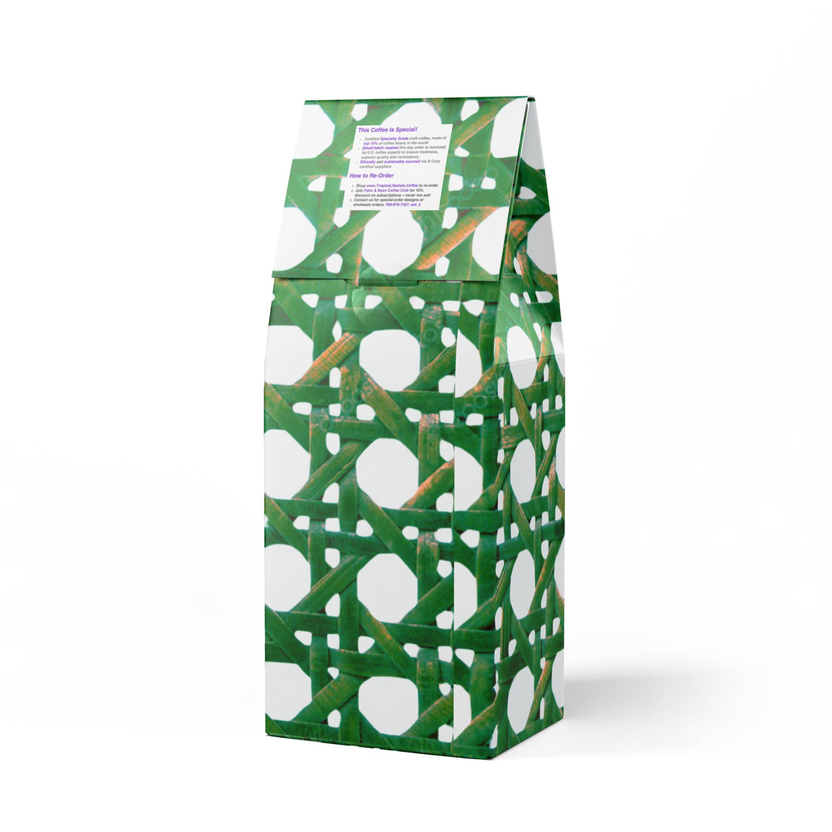 Midnight Surf Blend™ (Medium-Dark Roast) Specialty Grade Craft Coffee / Green Wicker