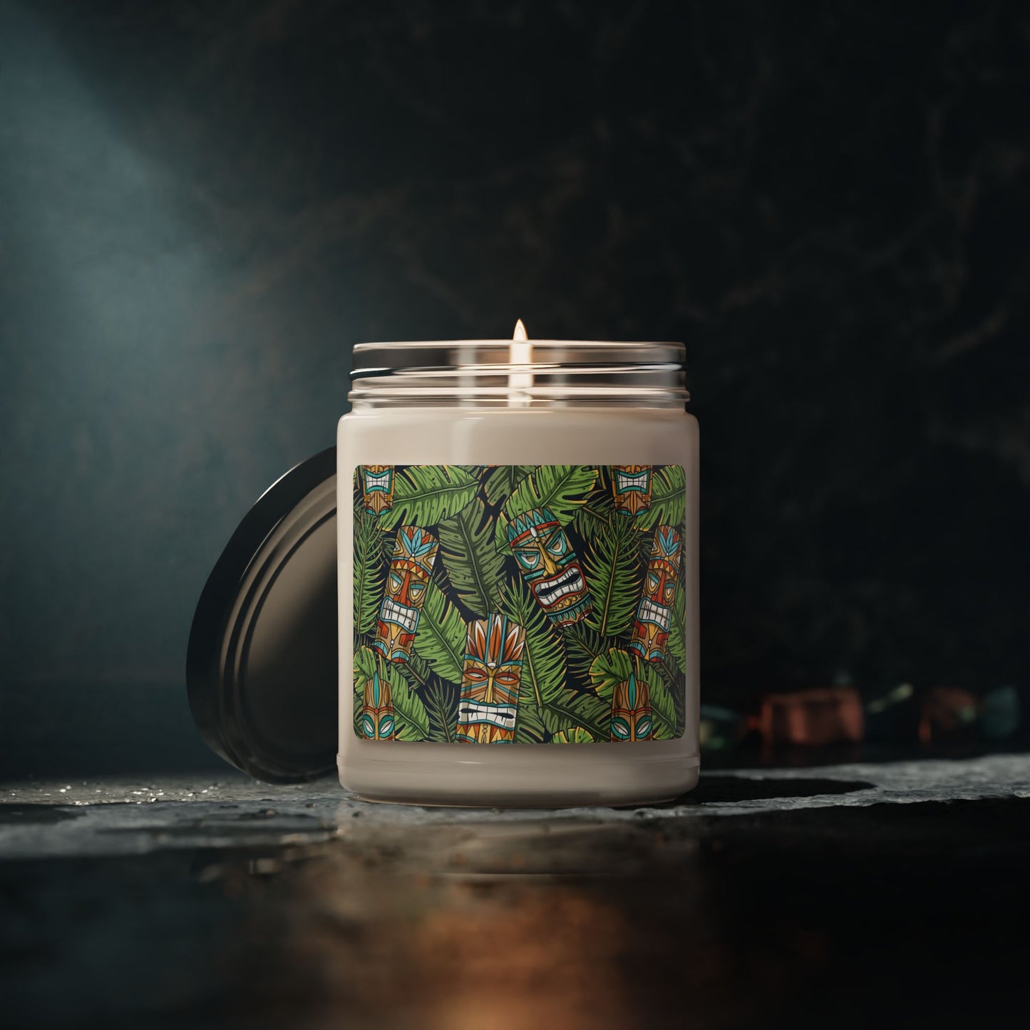 Scented Soy Candle, 9oz, Tiki Greenery