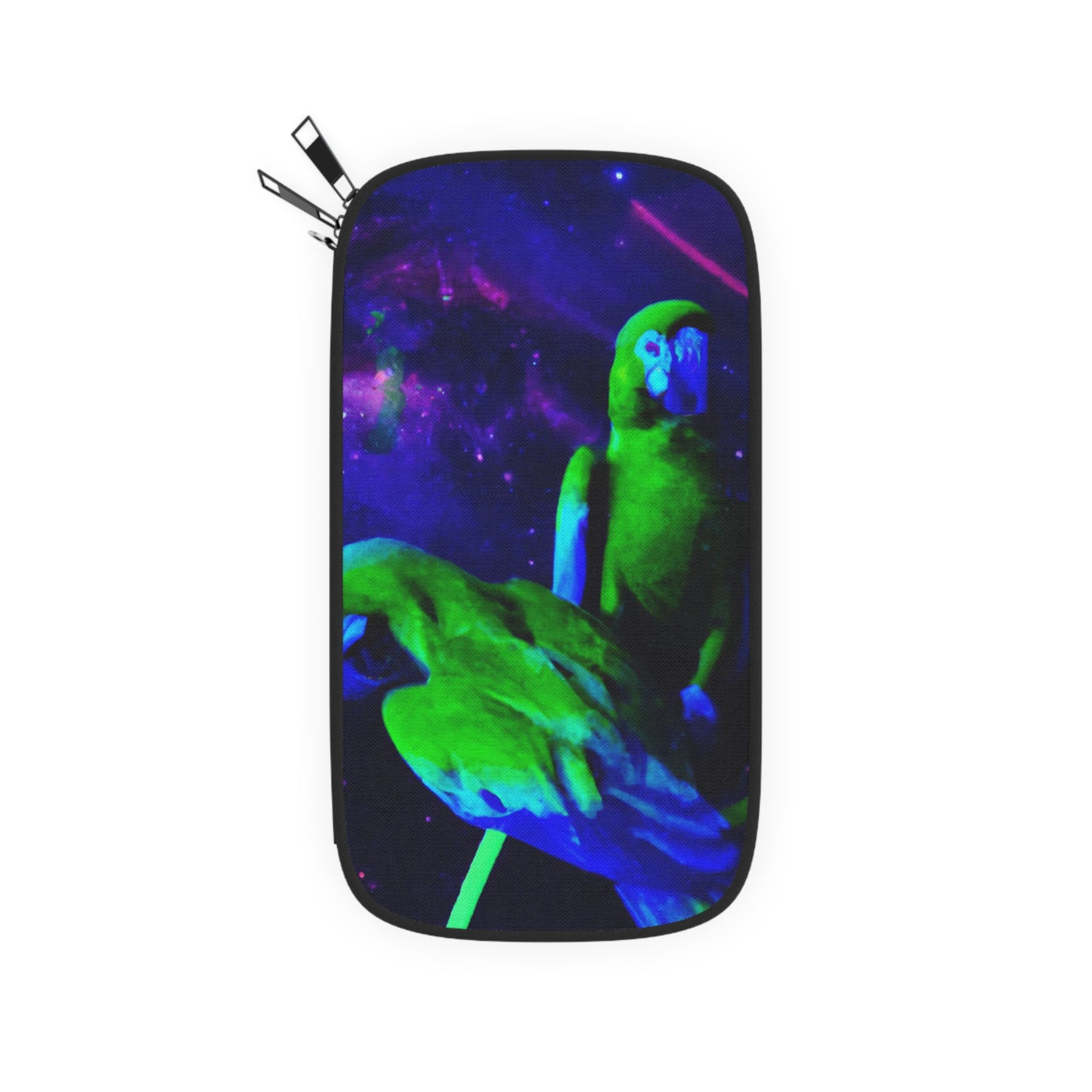 Passport Wallet – Perfect for Travelers & Adventurers / Galactic Parrots