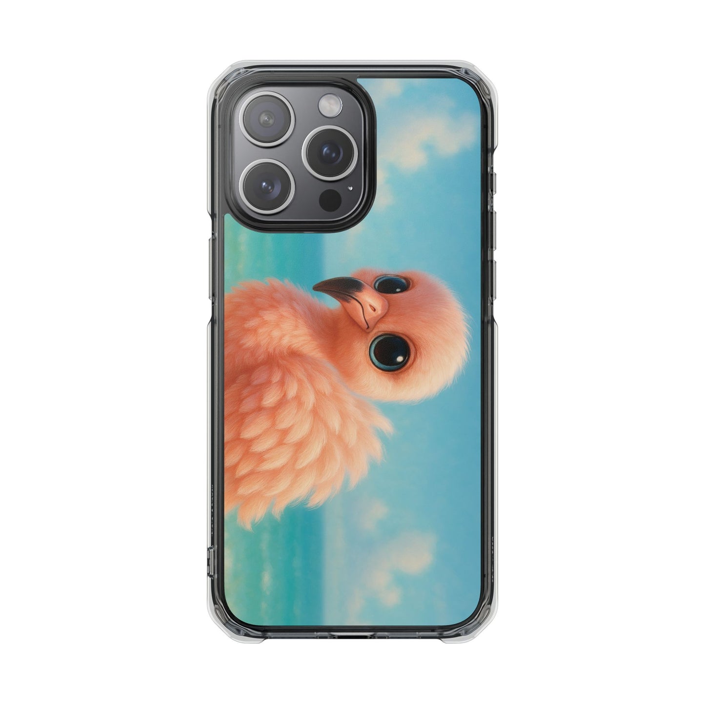Baby Flamingo Magnetic Clear Phone Case, Many Models