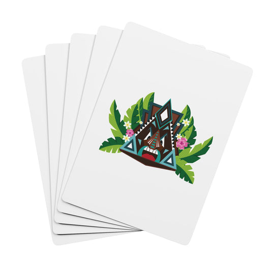 Poker-Sized Playing Cards - Tiki Boss Kai, white