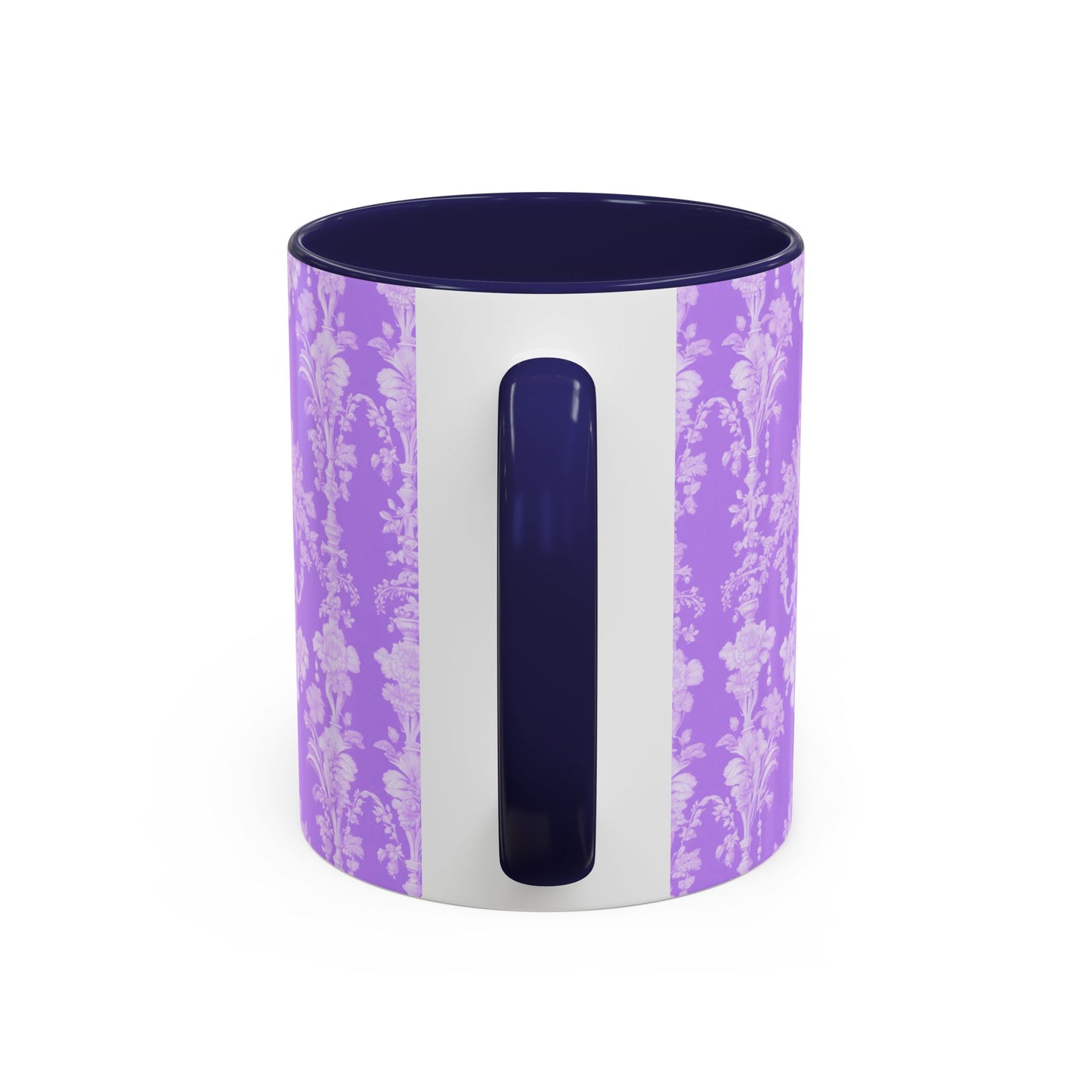 Accent Coffee Mug (11, 15oz), Pearl Lady Toile/Lavender Repeat, Various Colors