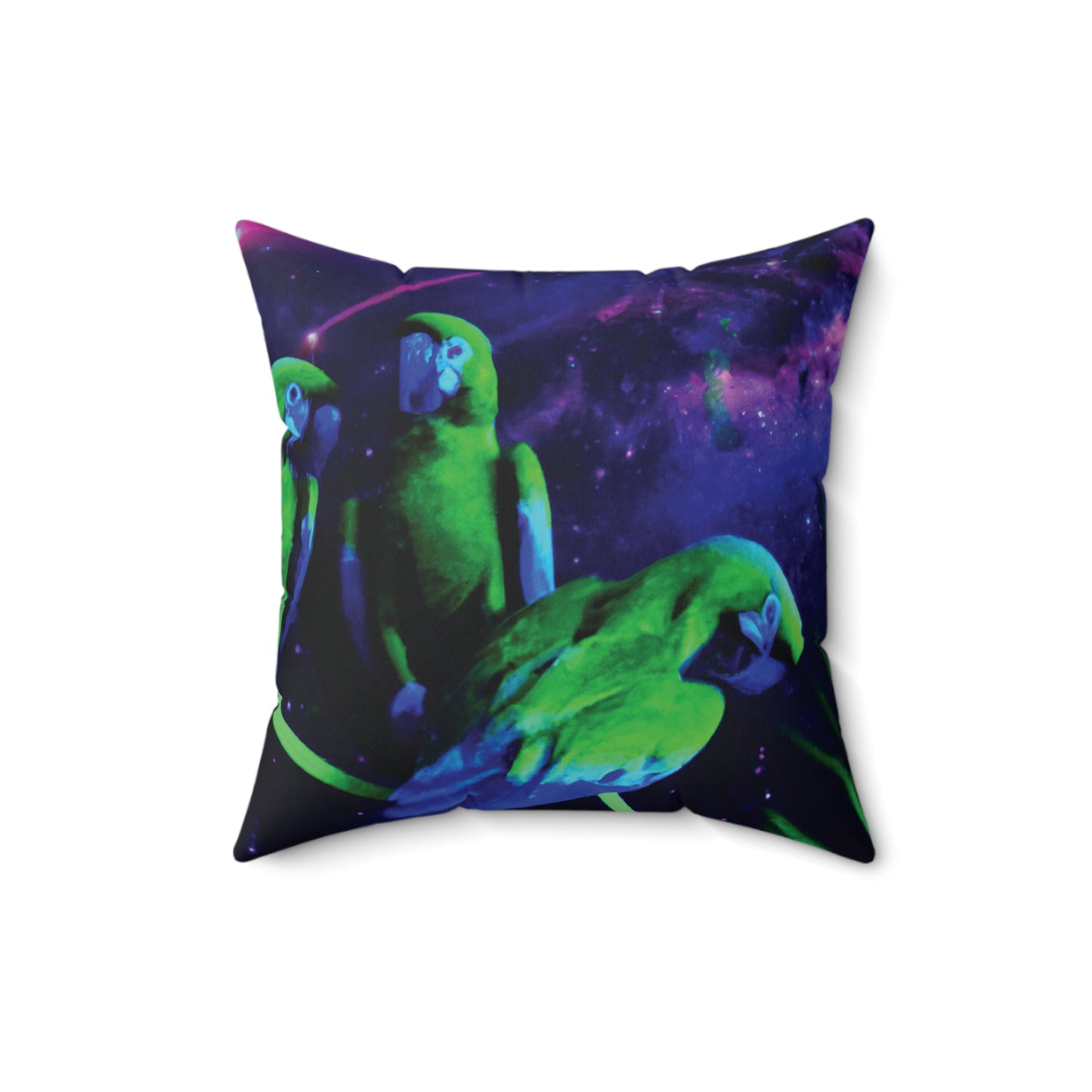 Decorative Pillow - Accent Cushion, 4 Sizes / Galactic Parrots