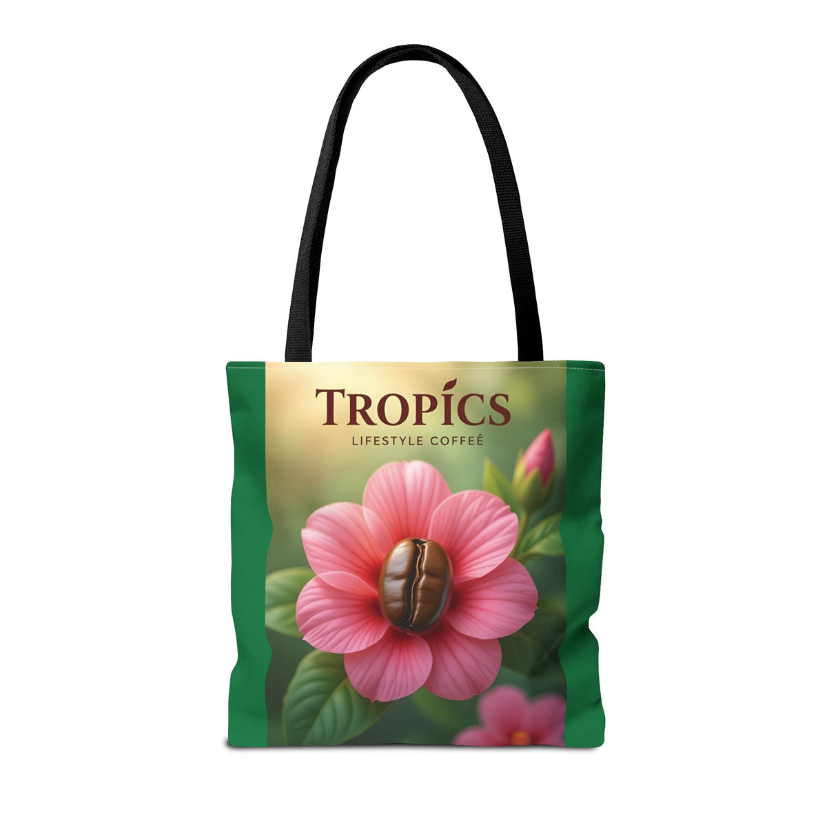 Pink Flower/Green TLCoffee Tote Bag - 3 Sizes