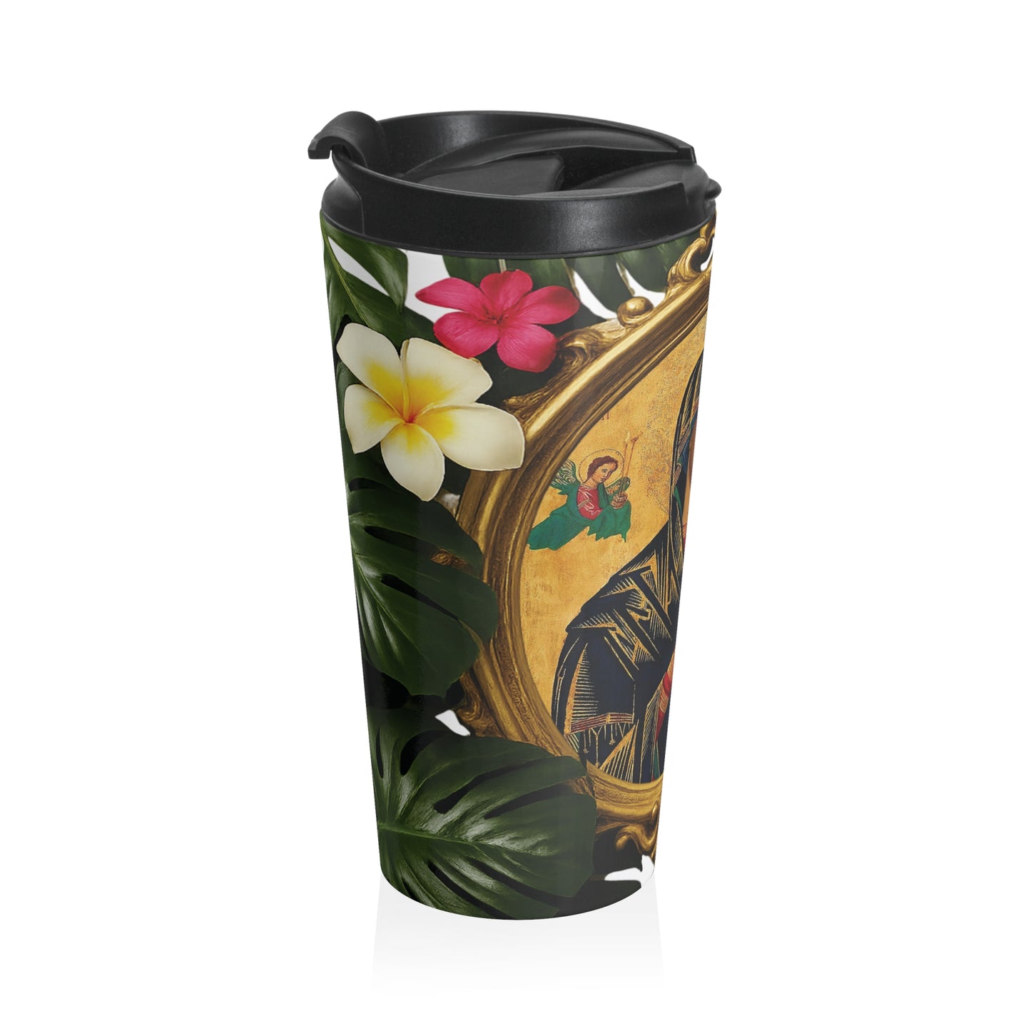 15 oz. Stainless Steel Travel Mug / Our Lady of Perpetual Help, Religious