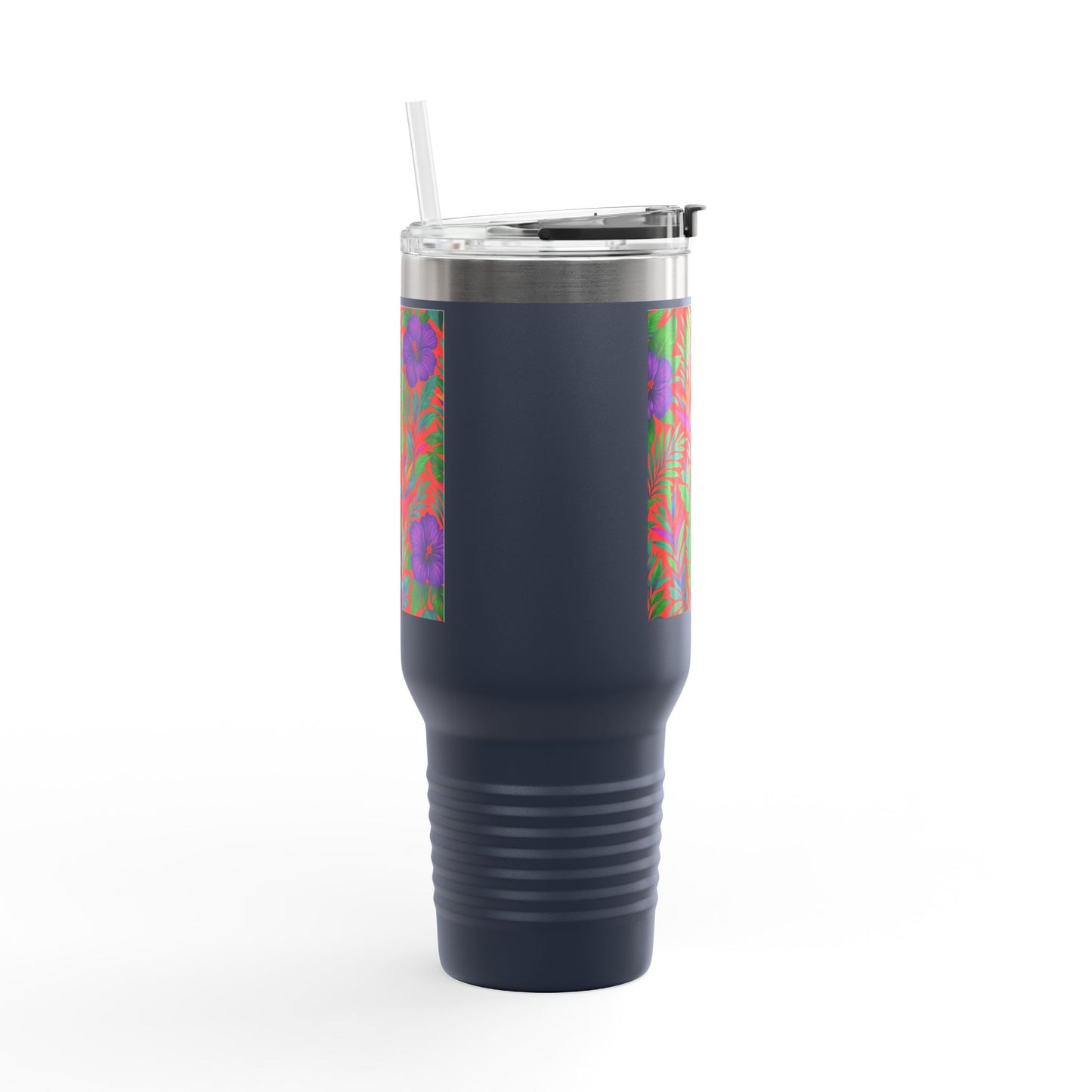 Midnight Flower Coral Insulated Travel Mug - 40oz - Perfect for Outdoor Adventures