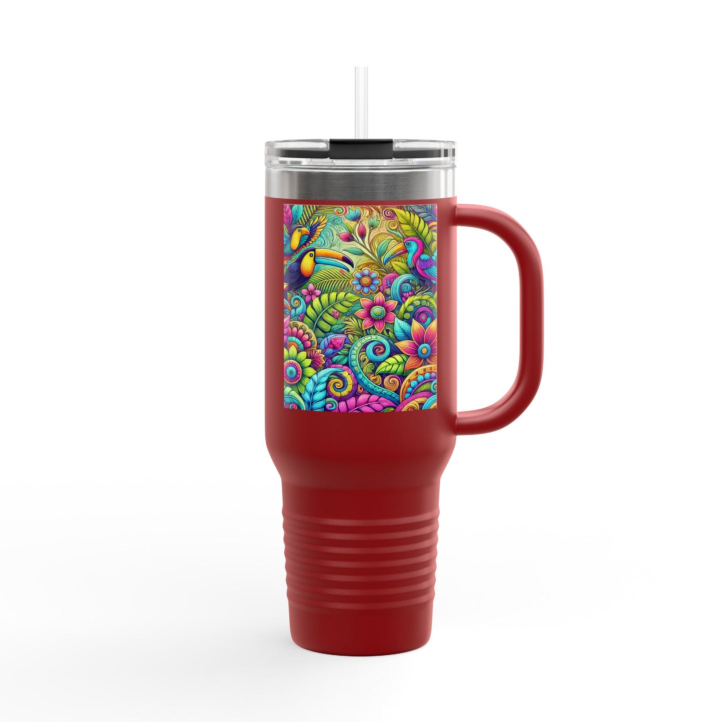 Insulated Travel Mug, 40oz / Rainforest Music - Perfect for Outdoor Adventures