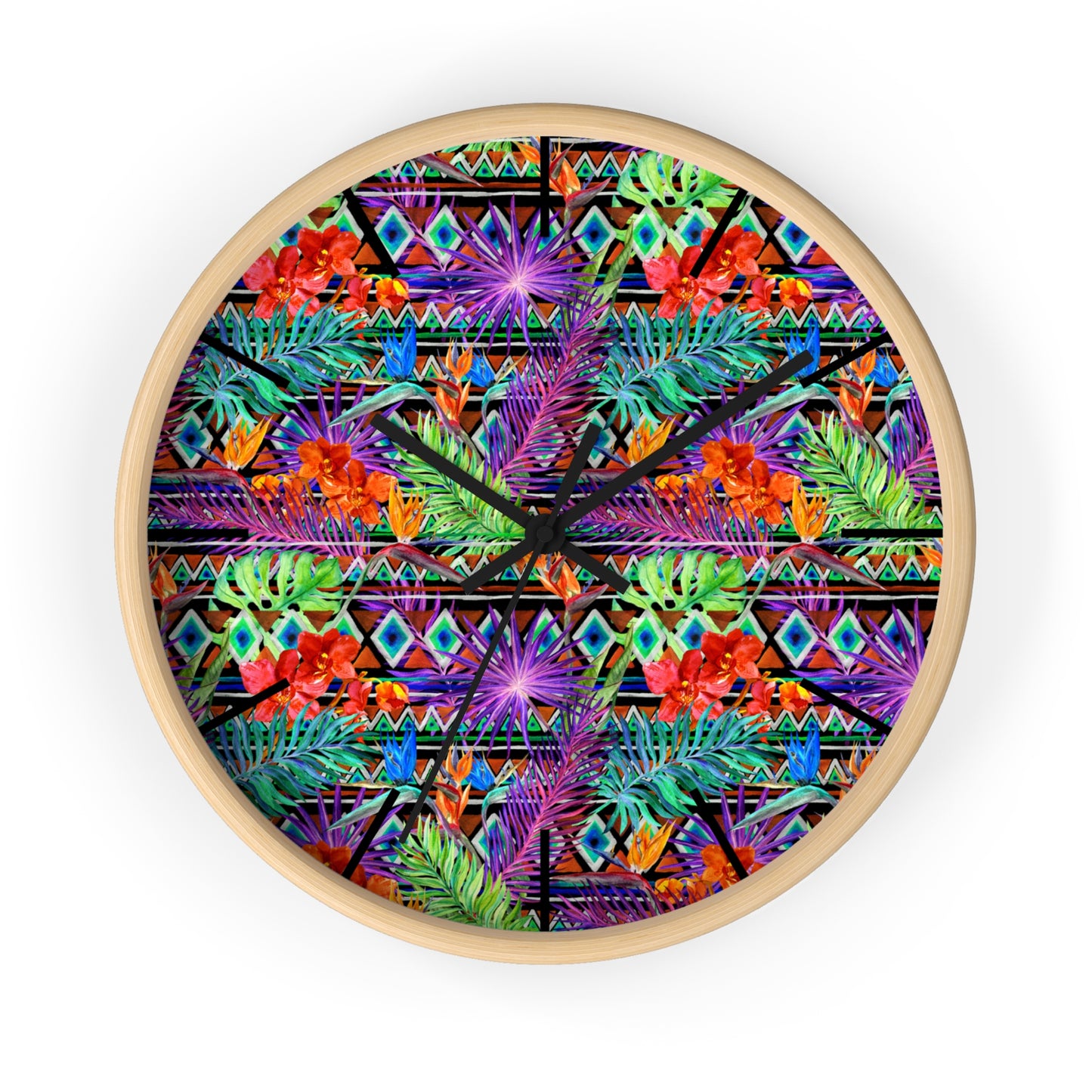 Neon Jungle Wall Clock - Perfect for Tropical Lifestyle Lovers