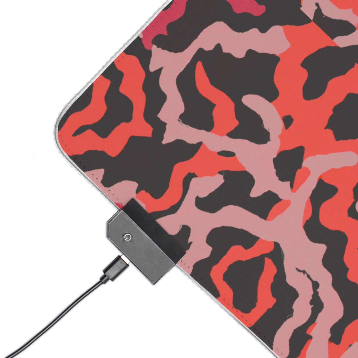 LED Gaming Mouse Pad With Vibrant RGB Lighting, 4 Sizes / Coral Threads, Red