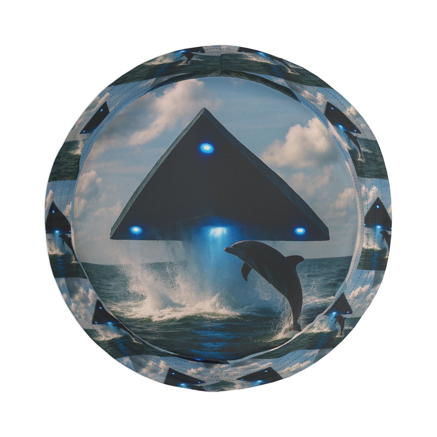 Tropical Polyester Bucket Hat, 2 Sizes - UFO and Dolphin