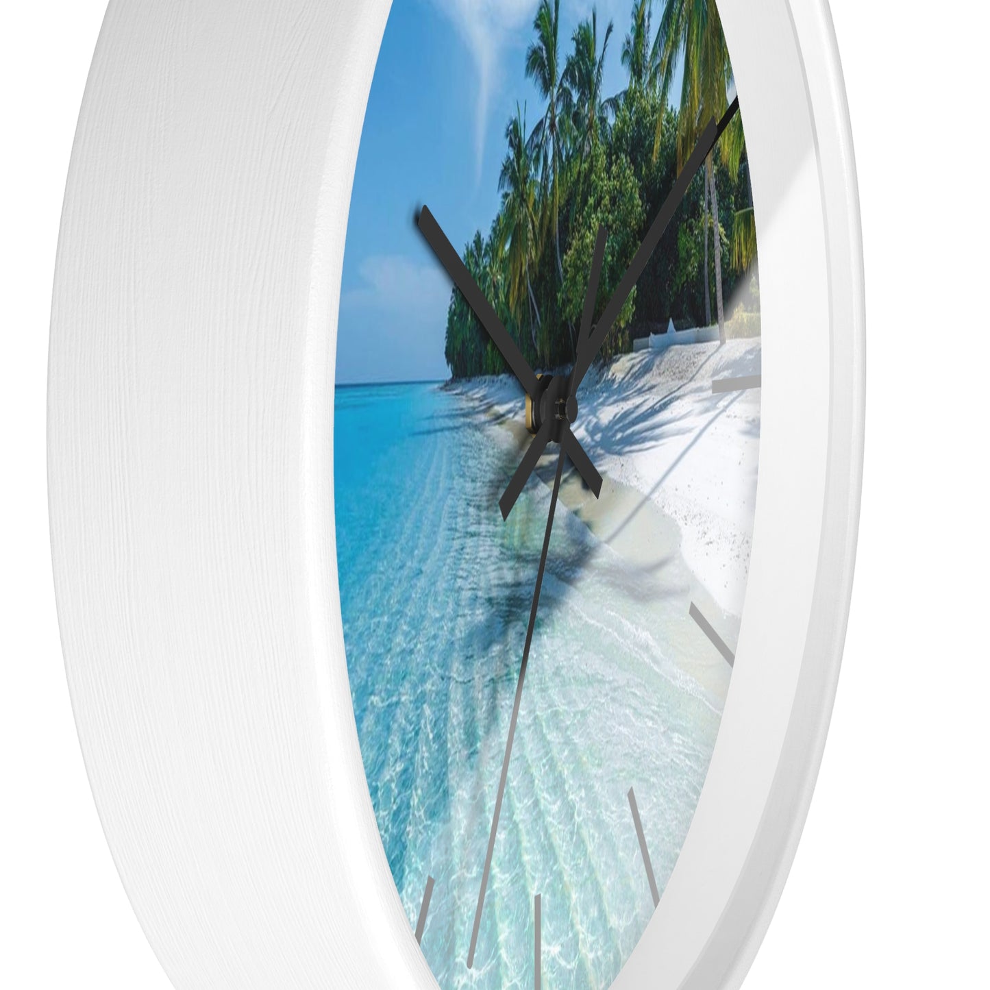 Wall Clock, Calming Private Beach, Hands/Base Variants