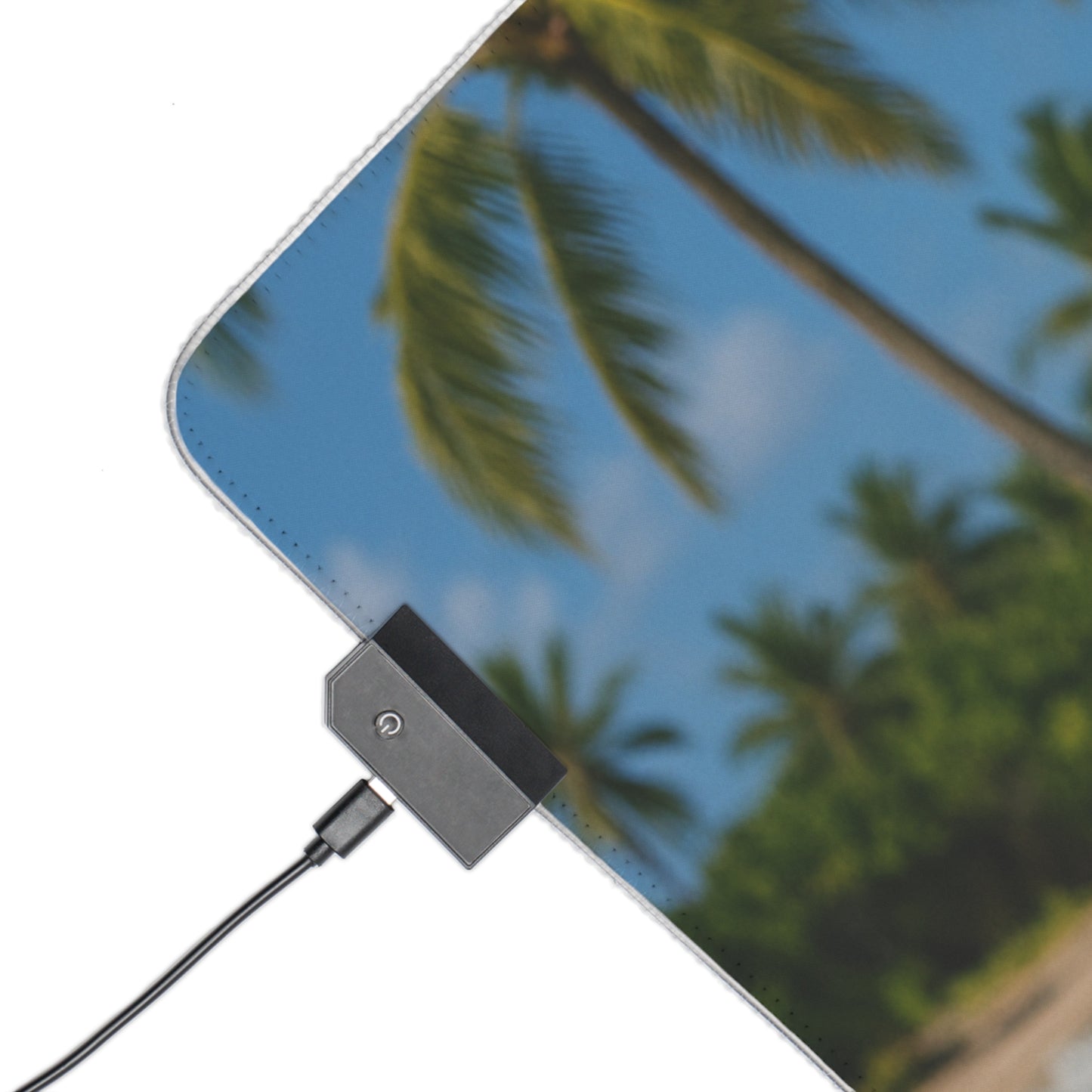 LED Gaming Mouse Pad With Vibrant RGB Lighting, 4 Sizes / Puppy Ariel the Dog Surfer