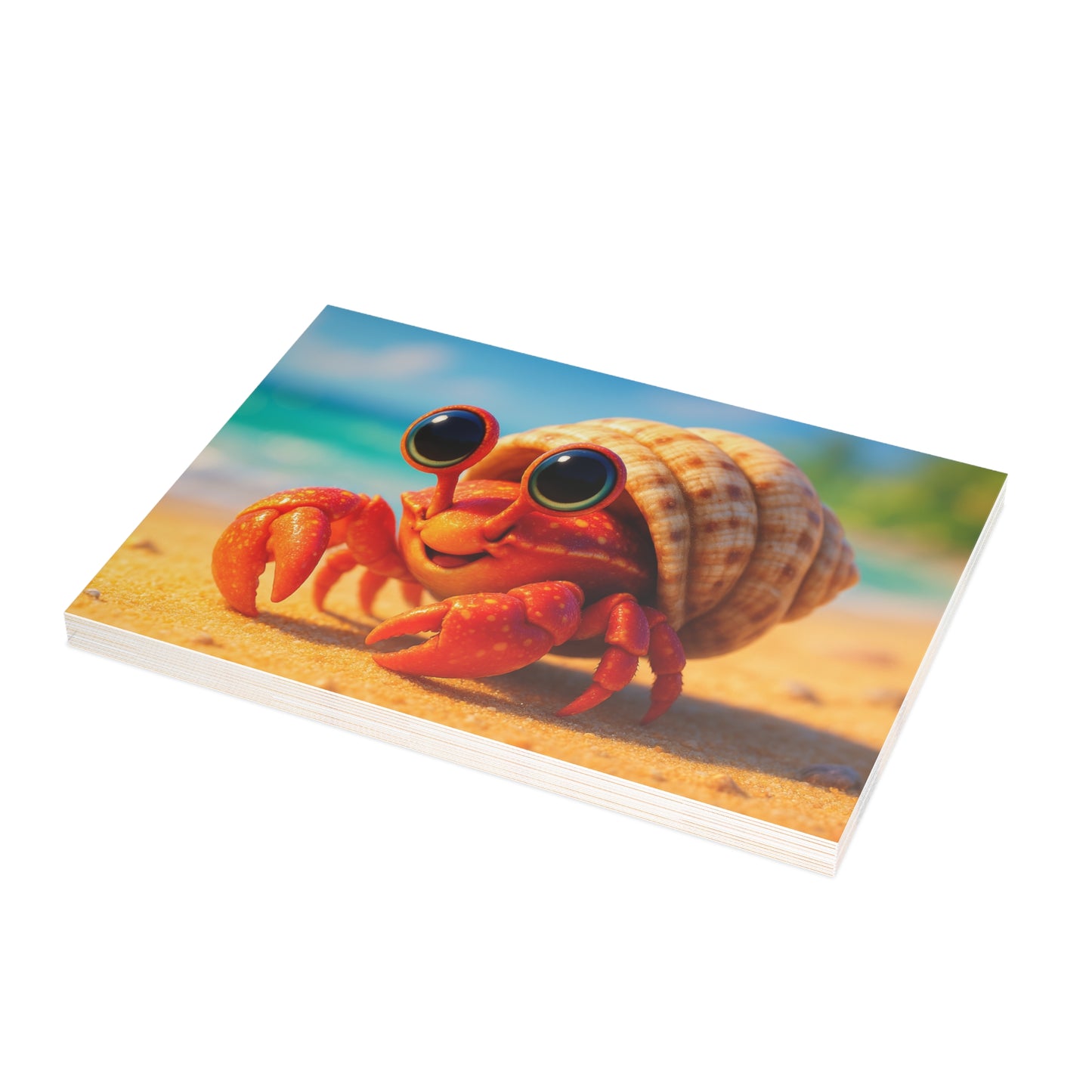 Baby Hermit Crab Postcard Bundle - Perfect for Ocean Lovers & Greetings!