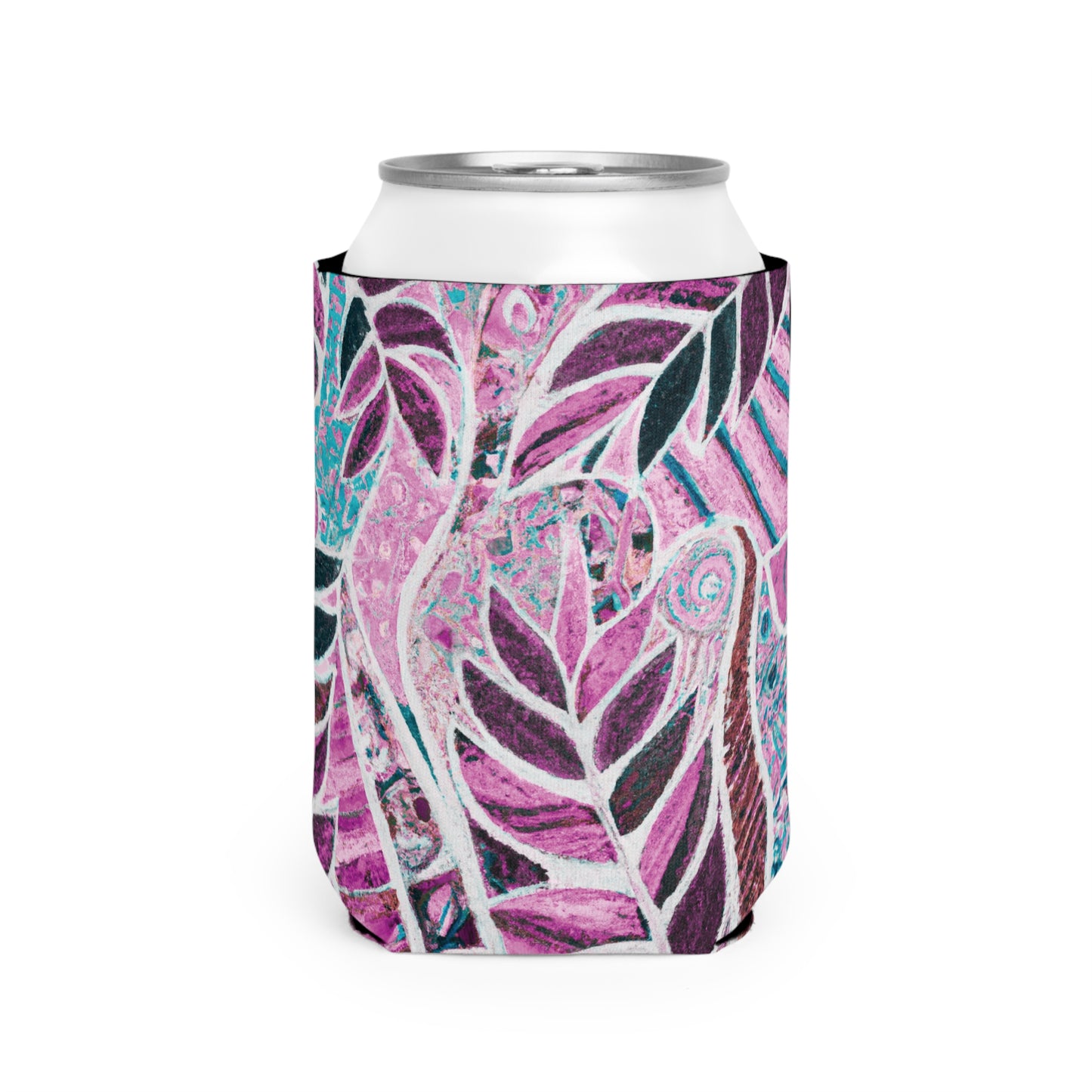 Amazon Whimsy/Pink Can Cooler Sleeve - Perfect for Outdoor Picnics