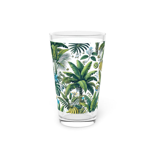 Pint Glass, 16oz - More Tropical Fruit, White