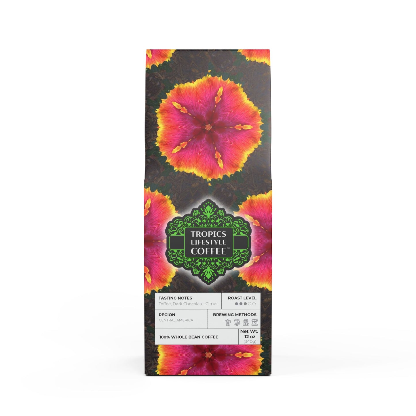 Citrus Bay Blend™ (Medium Roast) Specialty Grade Craft Coffee / Hibiscus Kaleido