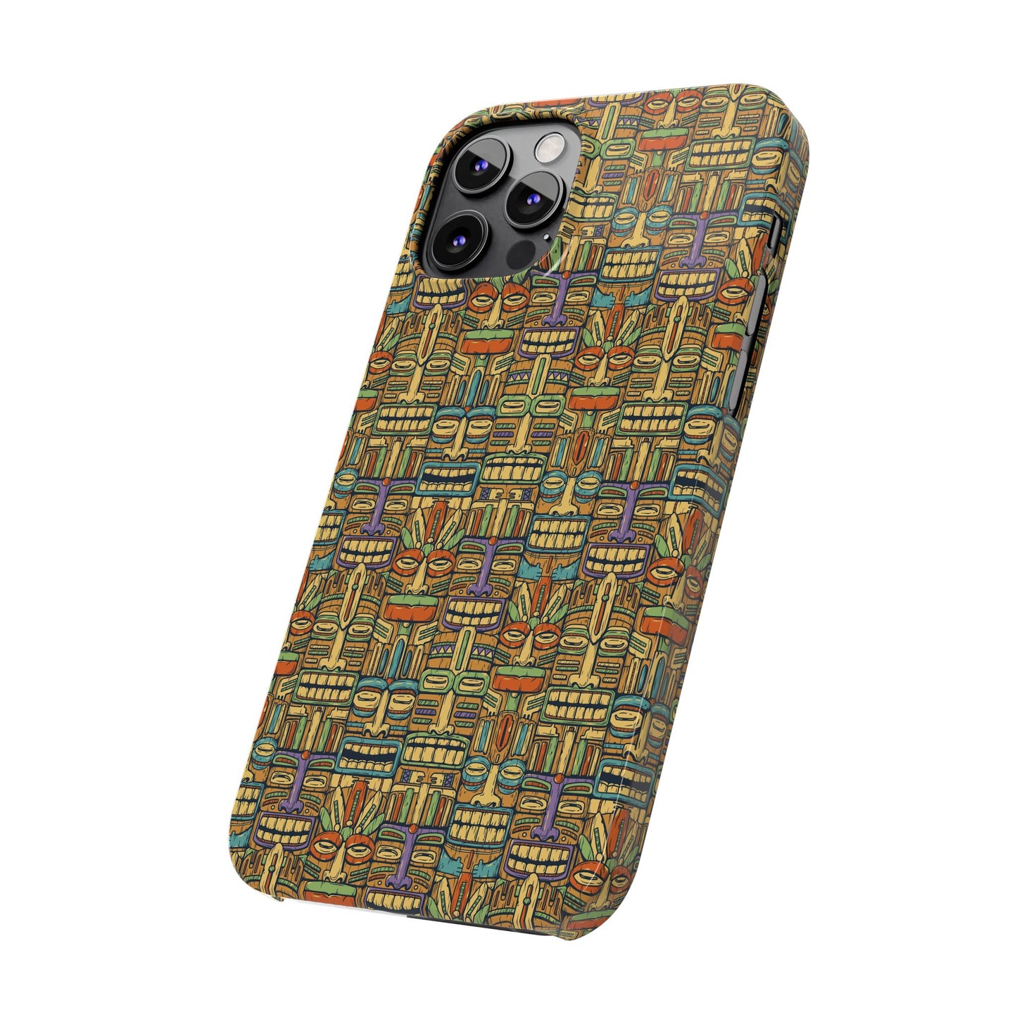 Slim Phone Cases - Colorful Tiki Party