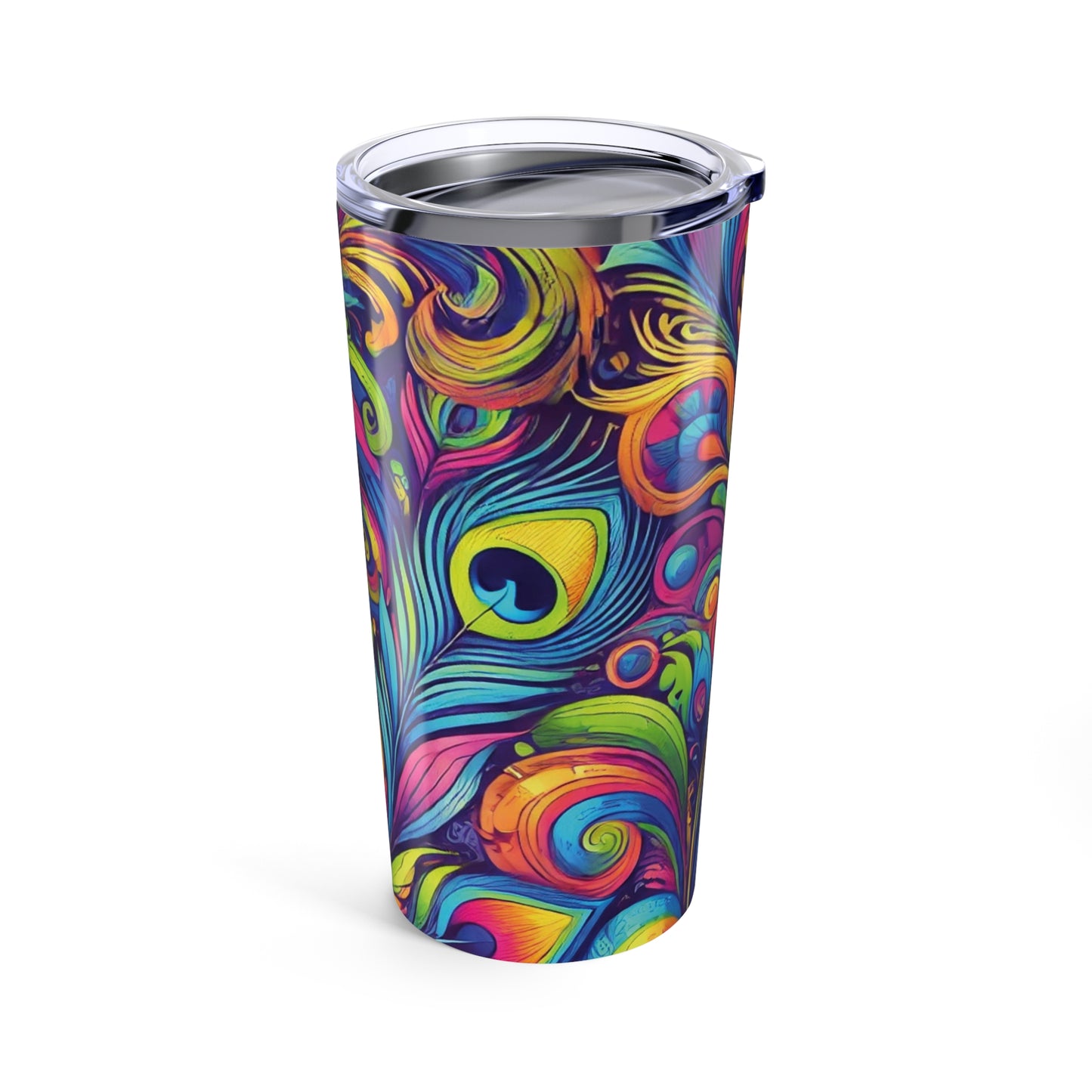20oz Tropical Glossy Tumbler - Feather Currents Pop