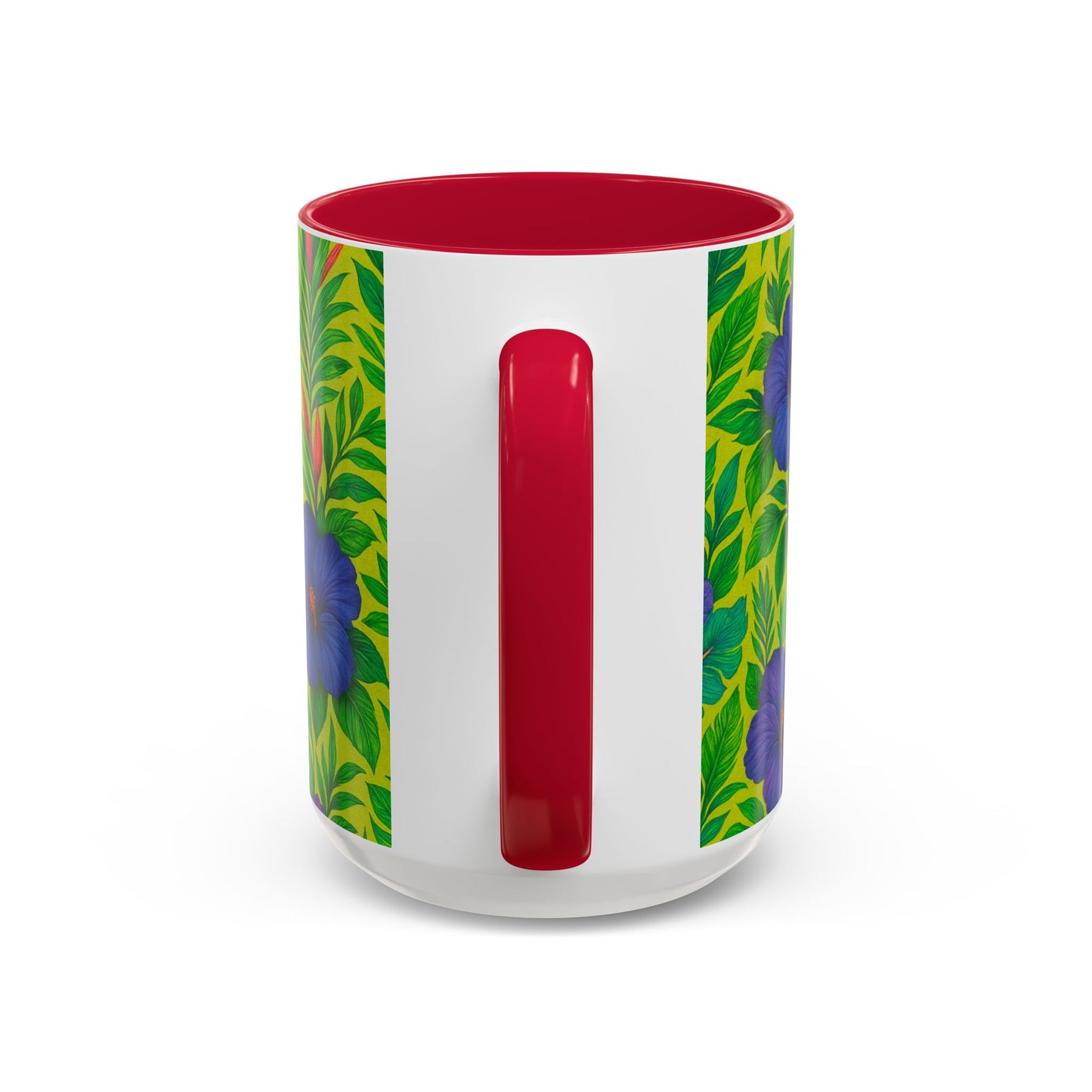 Vibrant Floral Coffee Mug - 11oz & 15oz / Midnight Flower Lime