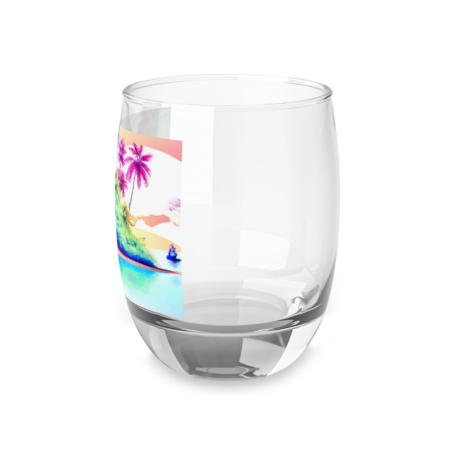 Whiskey Glass, Watercolor Beach