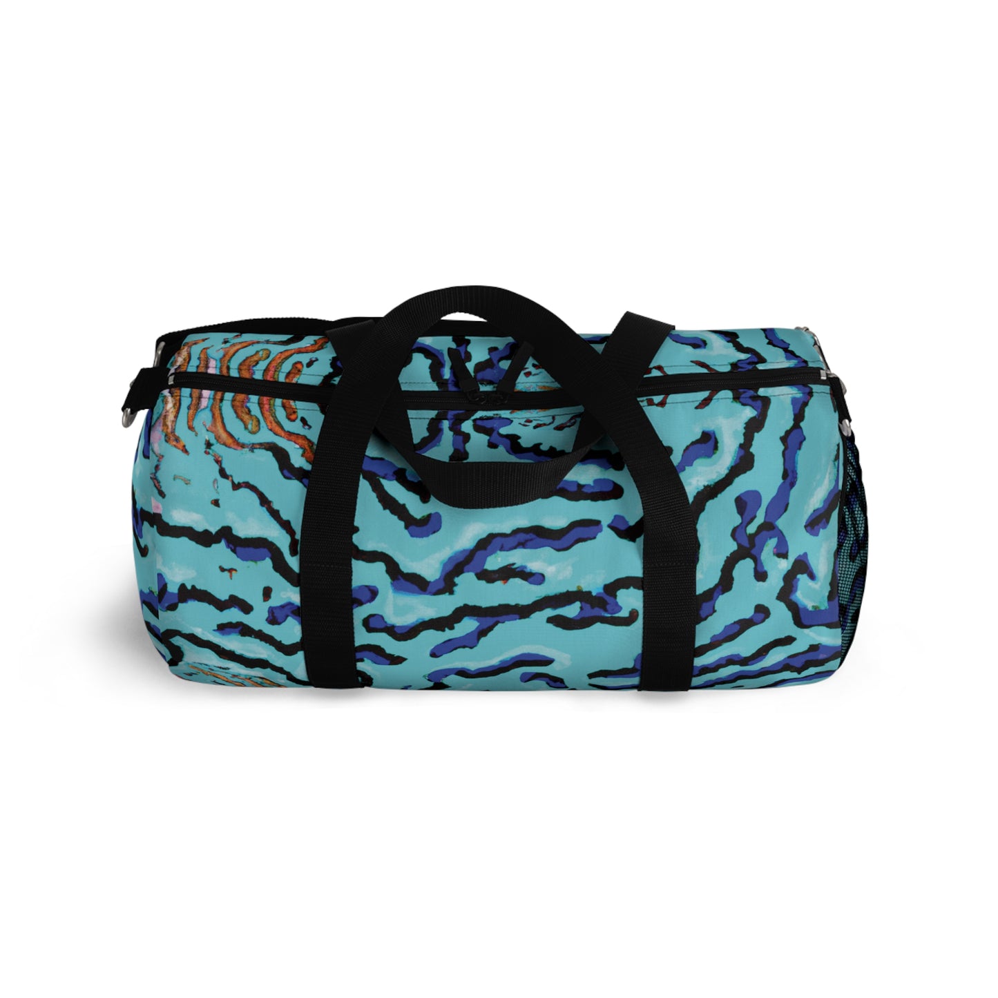 Tropical Duffel Bag - Perfect for Travel and Gym / Wild Coral, Turquoise