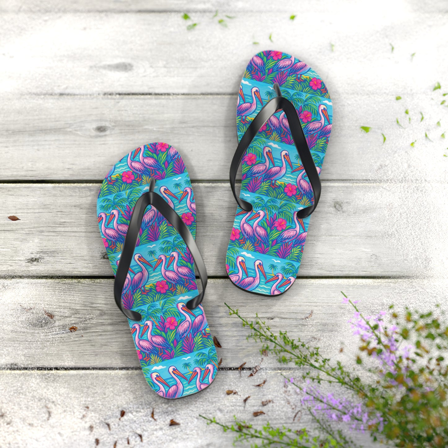 Flip Flops - Beach Pelican Party