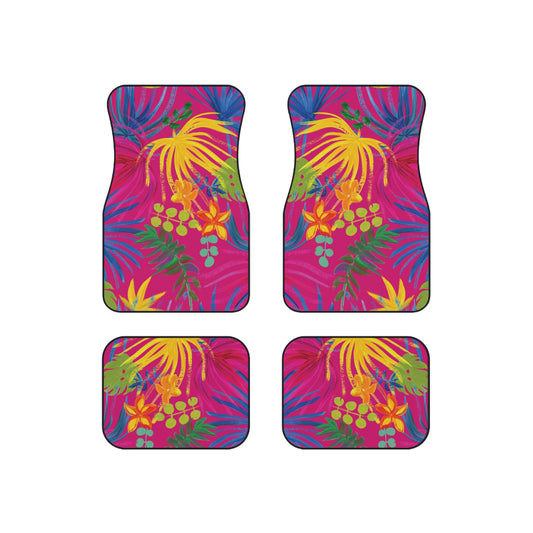 Exotic Flora Car Floor Mats - SET of 4, Front and Back