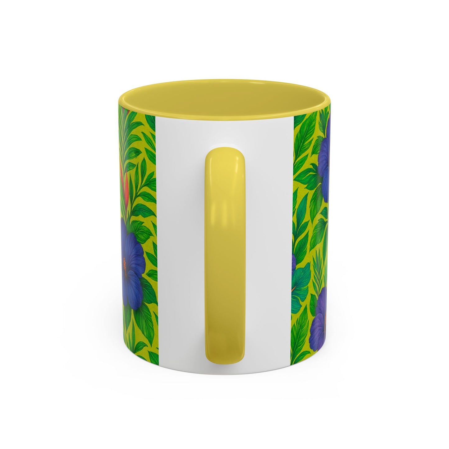 Vibrant Floral Coffee Mug - 11oz & 15oz / Midnight Flower Lime