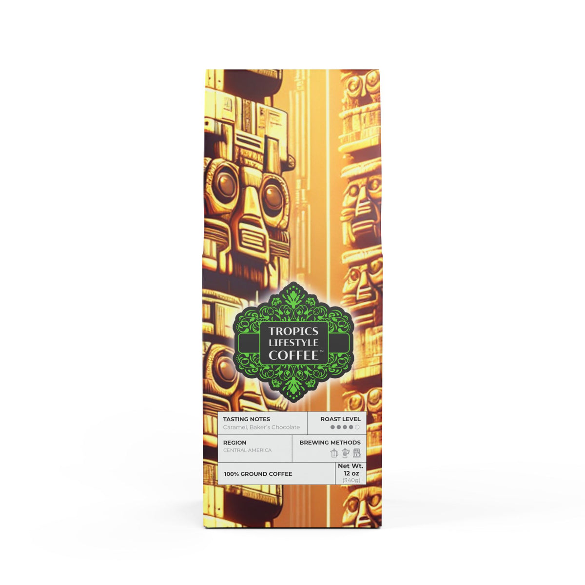 Cocoa Palms Blend™ (Medium-Dark Roast) Specialty Grade Craft Coffee / Techno Tiki Totems